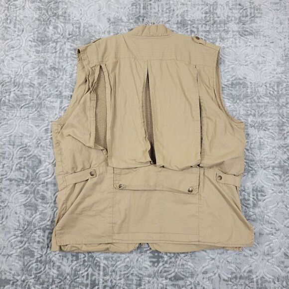 Humvee Adventure Gear Vest Mens XL Safari Photo Cargo Pockets Outdoor Khaki - Picture 9 of 10